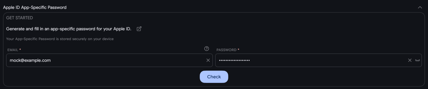 App Specific Settings