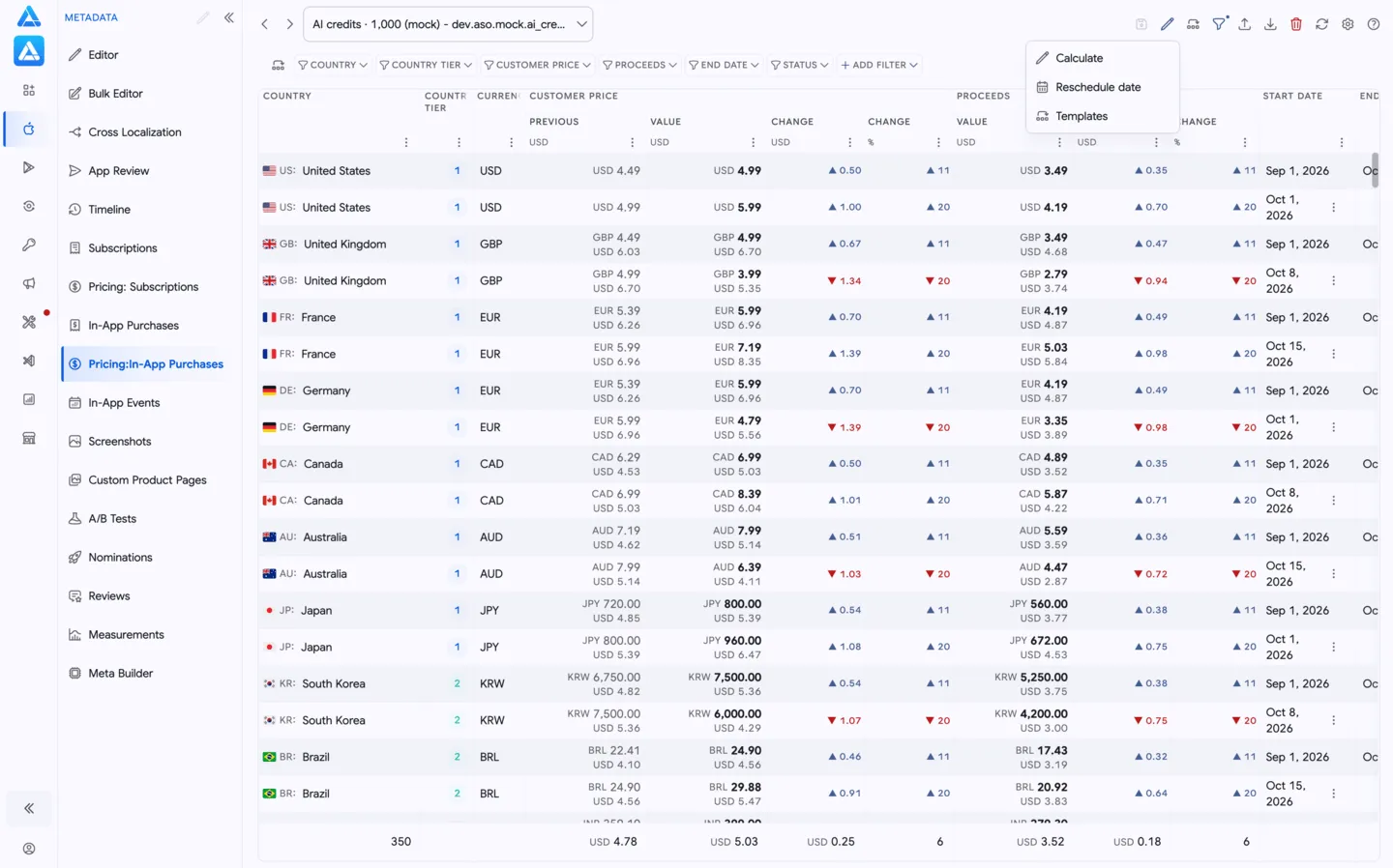 In-App Purchases: Pricing
