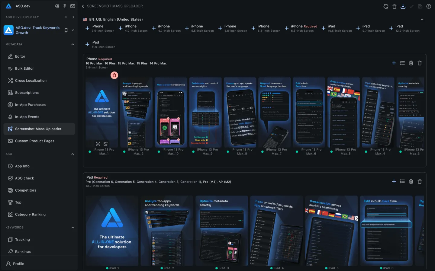 Mass screenshot uploader