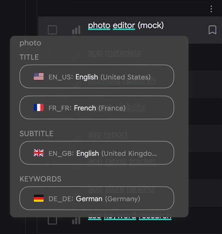 Keywords: color based highlights