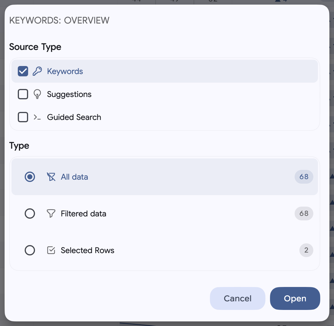 Keywords Overview: Mode