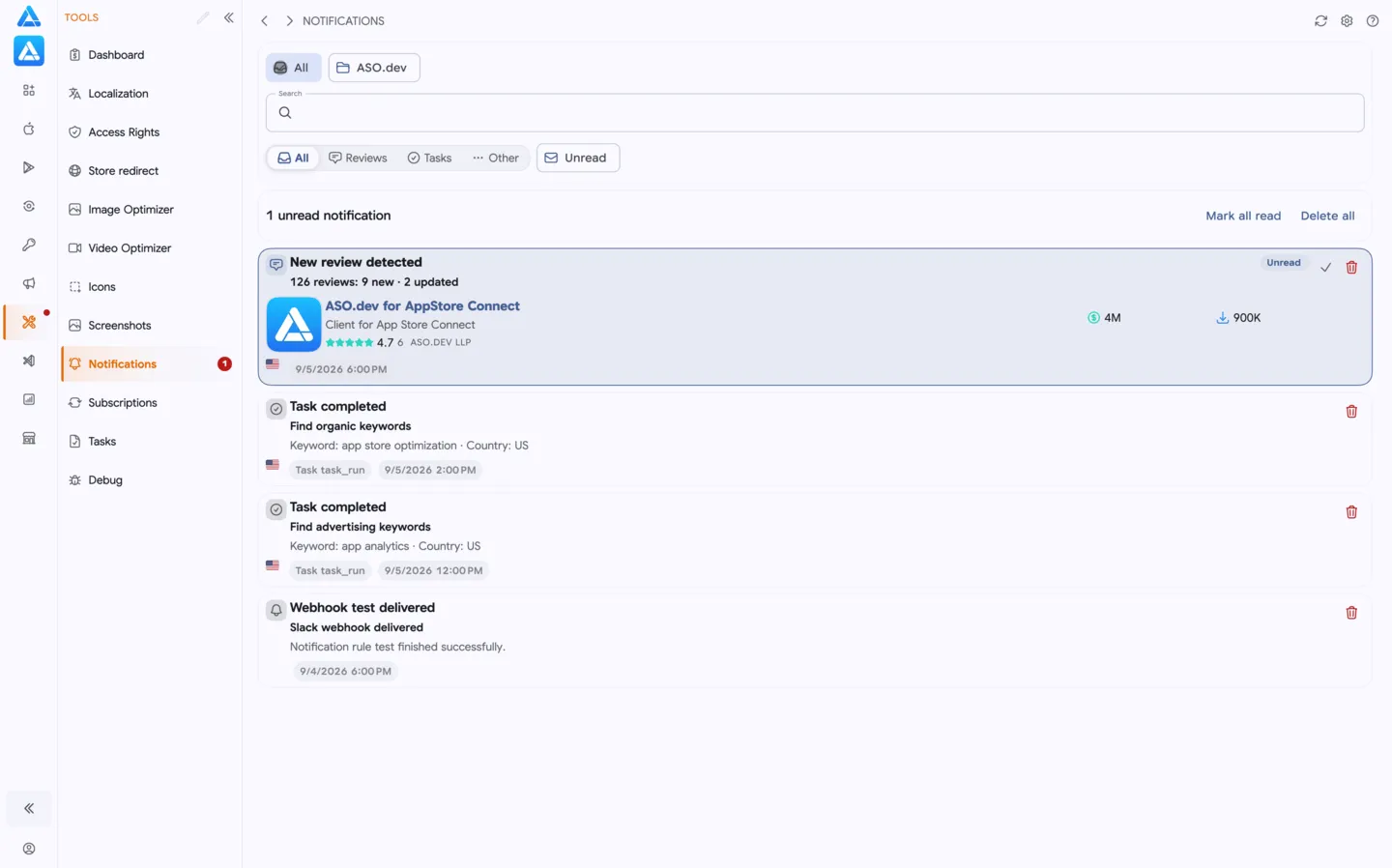 Notifications