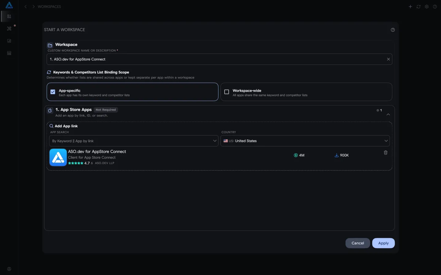 Setting Up a Workspace without an API Key