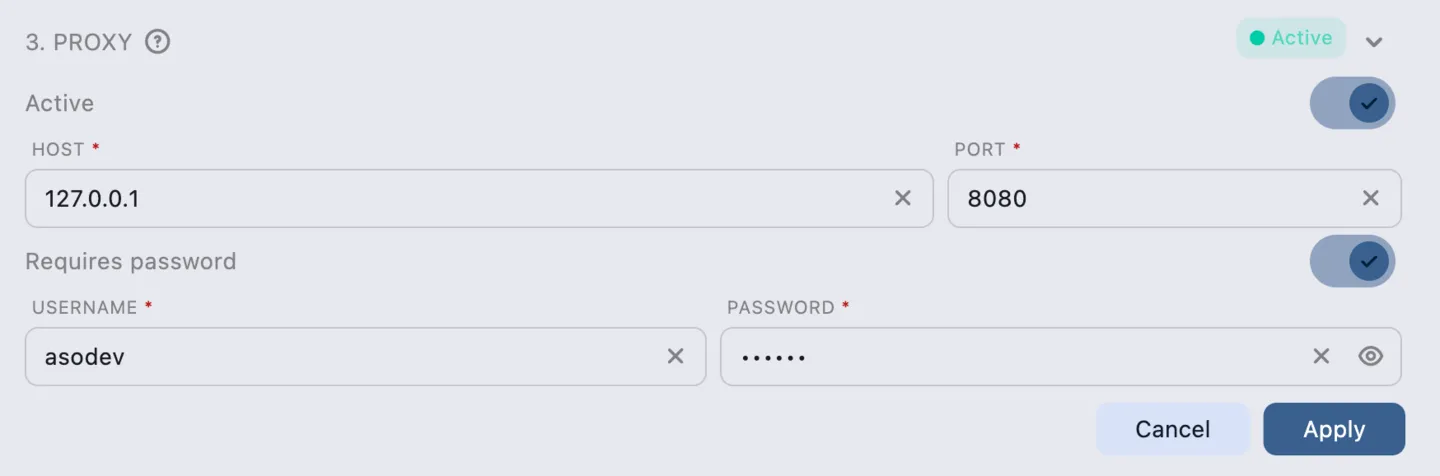 Proxy Settings