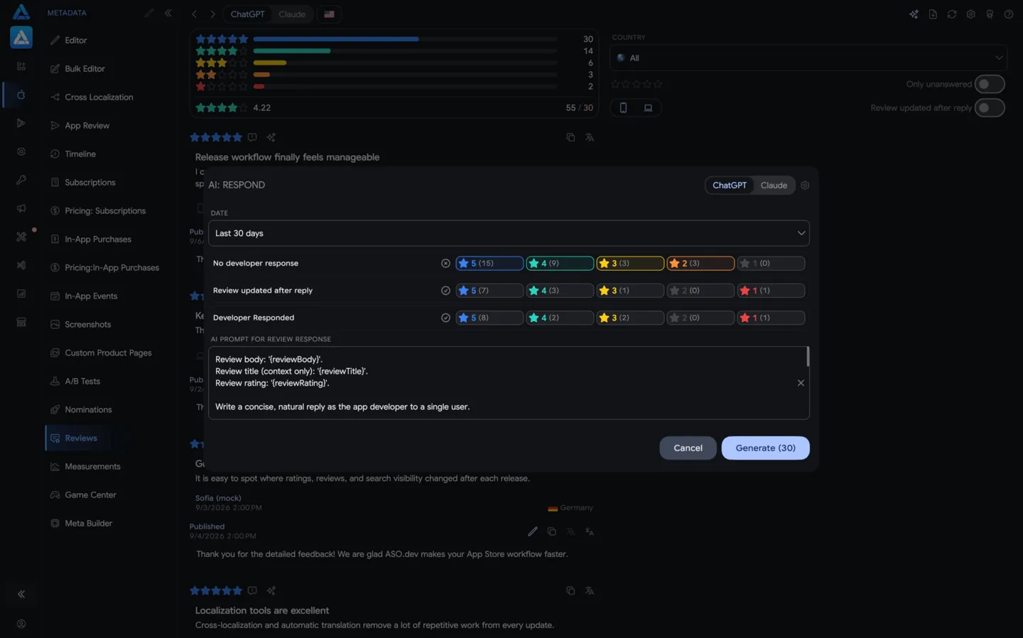 Reply to Reviews